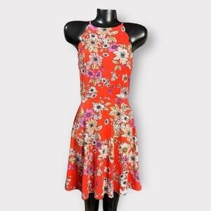 The General Good NEW Taliyah Floral MEDIUM Mini Dress Scalloped Keyhole NWOT